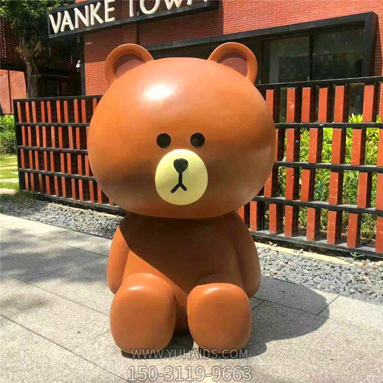 商场店铺玻璃钢卡通维尼熊雕塑