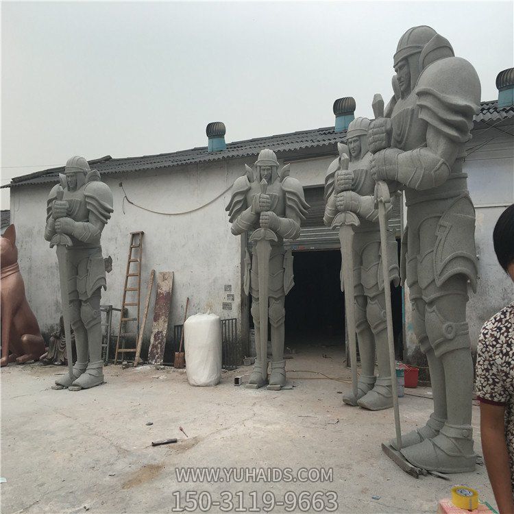 大型西方战士古代人物石雕像雕塑
