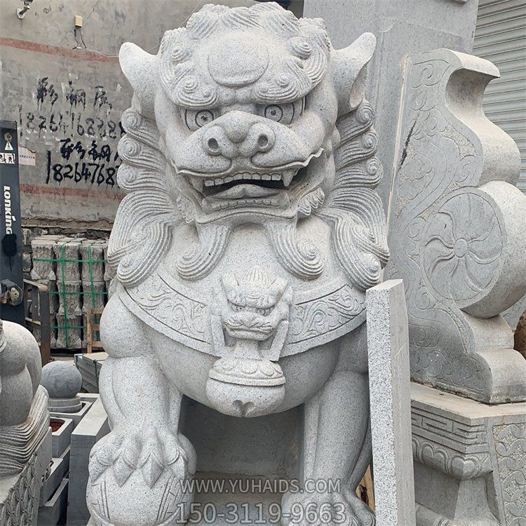 中国传统花岗岩石雕狮子雕塑
