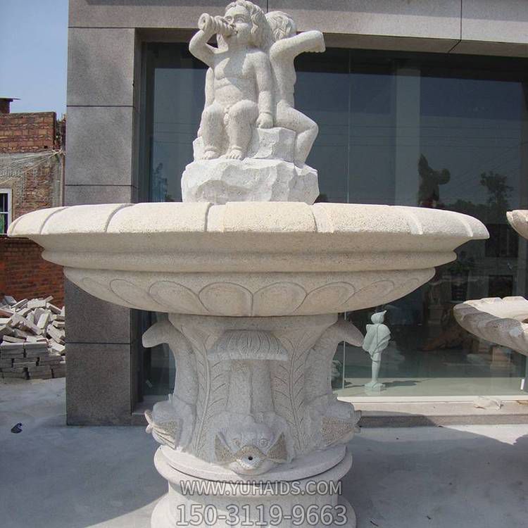 大理石石雕大型喷泉景观摆件雕塑