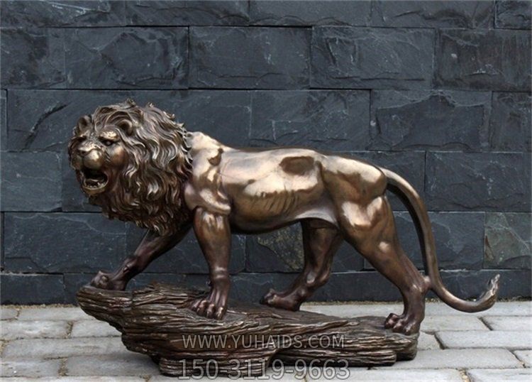 庭院门口大型铜雕狮子摆件雕塑