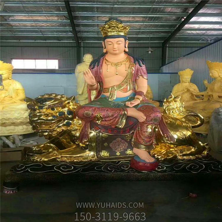 寺庙大型菩萨佛像文殊普贤雕塑