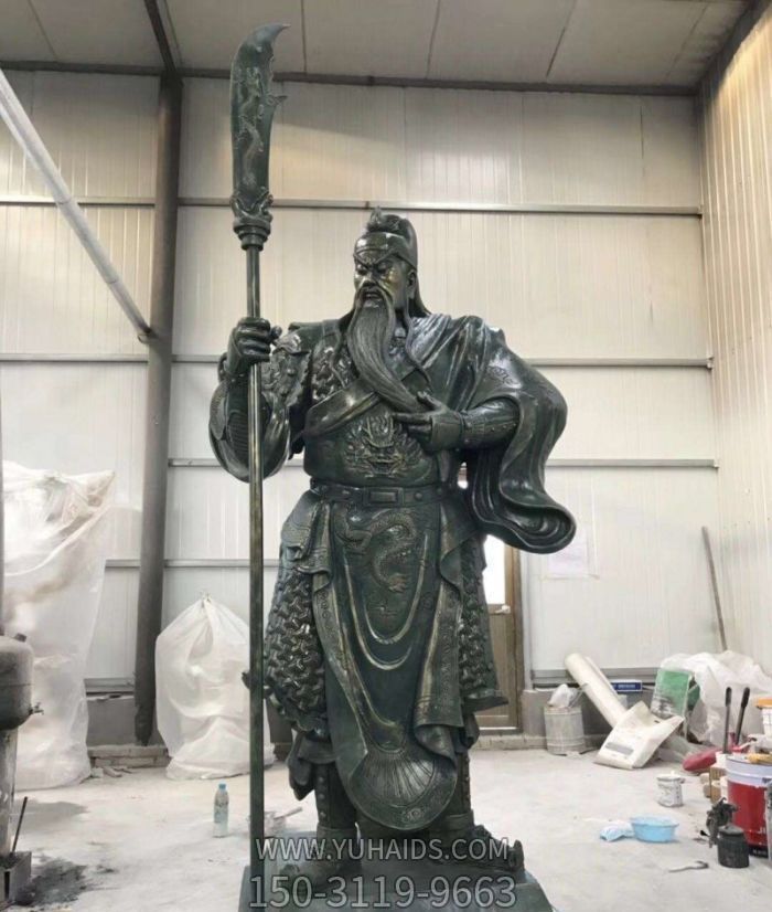 铜雕景区寺庙大型神佛关公雕塑
