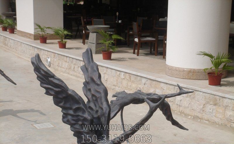 公园抽象创意大雁动物铜雕雕塑