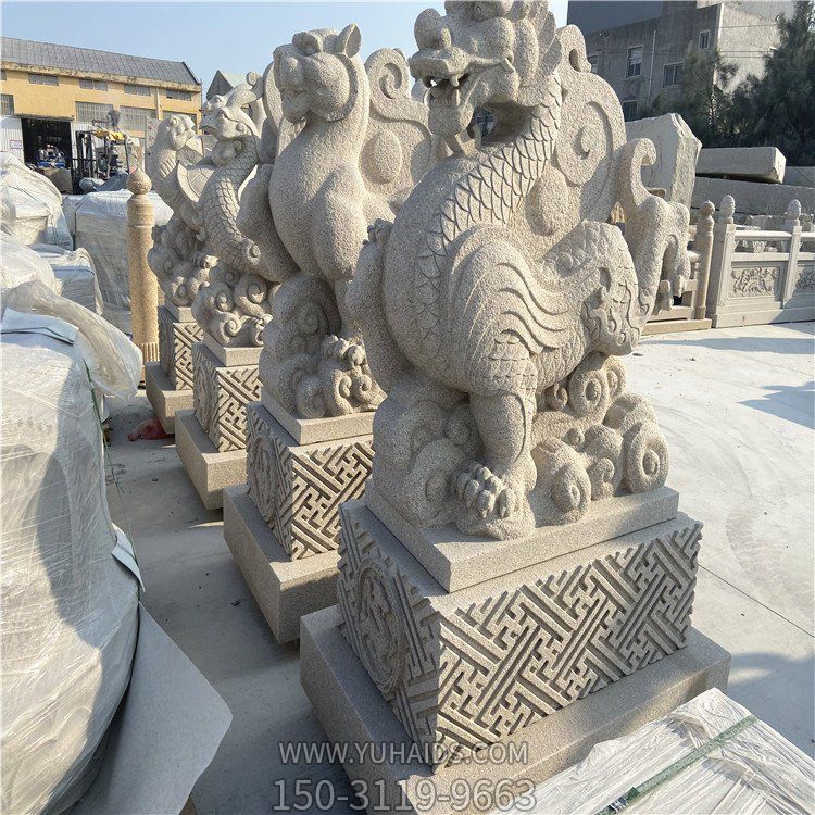 中国传说中的四大灵兽石雕雕塑