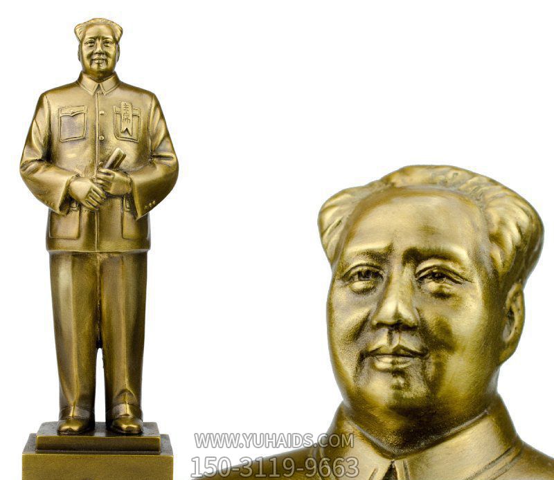 校园铜雕世界伟大领袖毛泽东雕塑