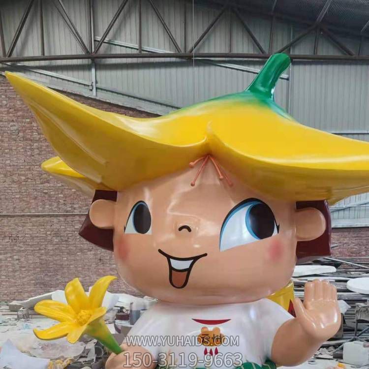 商场玻璃钢卡通小女孩雕塑
