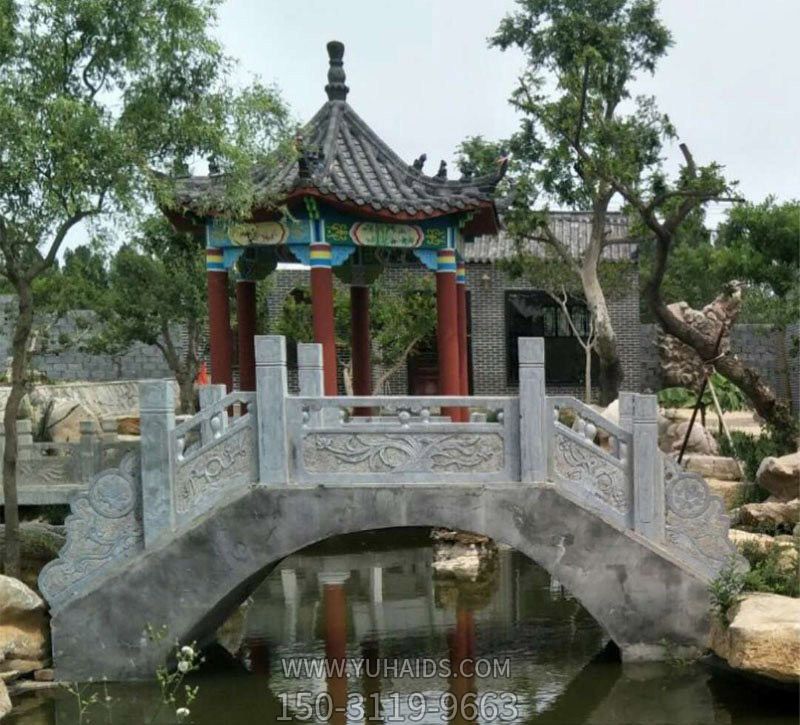 江南园林仿古小桥石雕雕塑