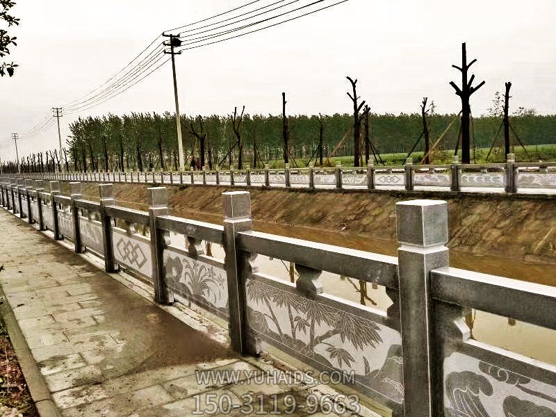 城市建设河道美化大理石防护栏杆雕塑