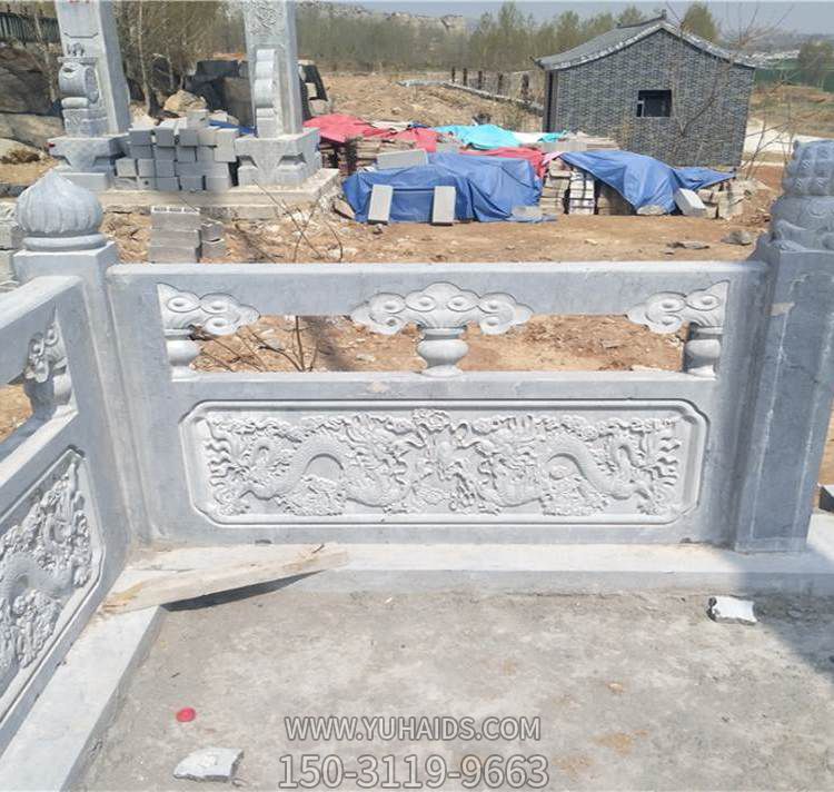 河道围栏户外石雕护栏雕塑