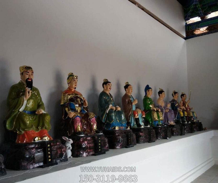 寺庙供奉神佛玻璃钢彩绘太岁雕塑