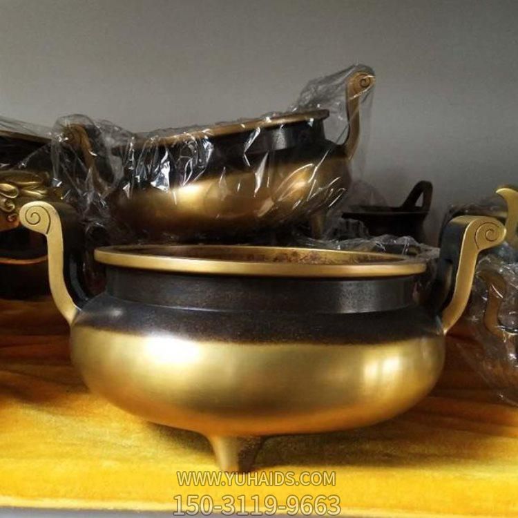 纯铜工艺品摆件铸铜香炉雕塑