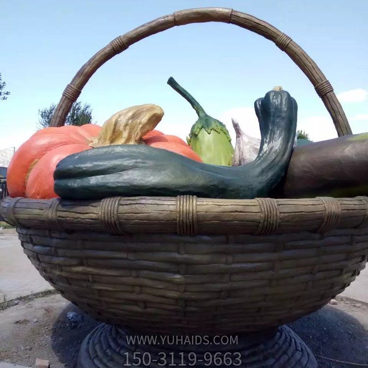 广场大型蔬菜菜篮景观摆件雕塑