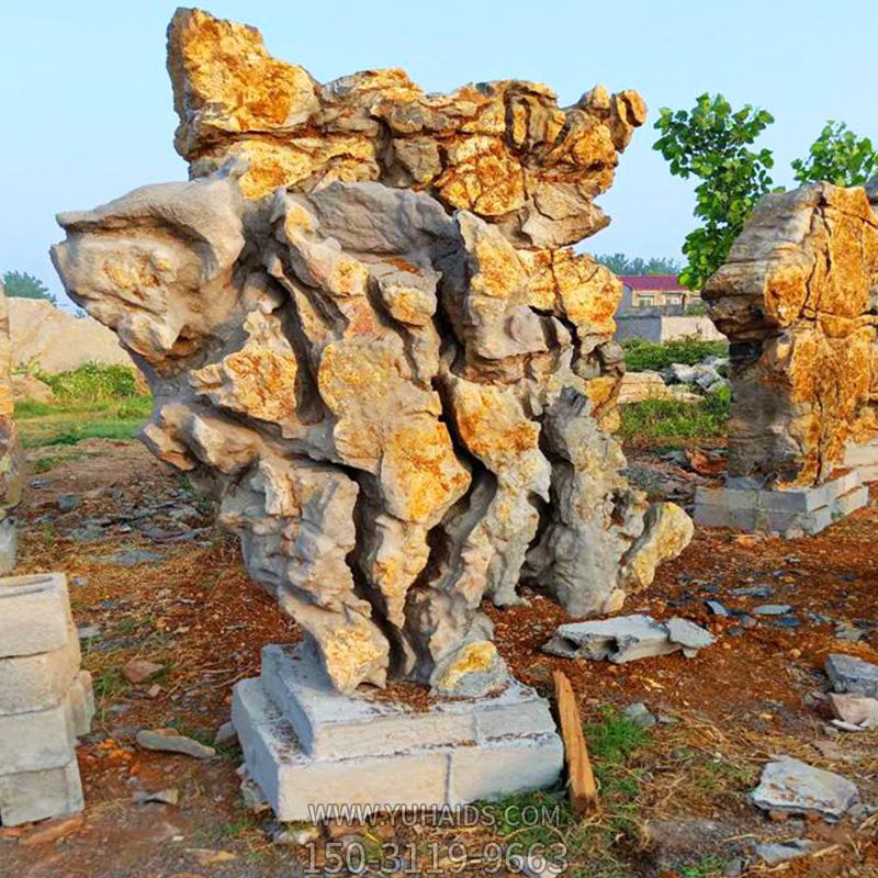 景观石绿地河滩假山石头自然石公园摆件雕塑