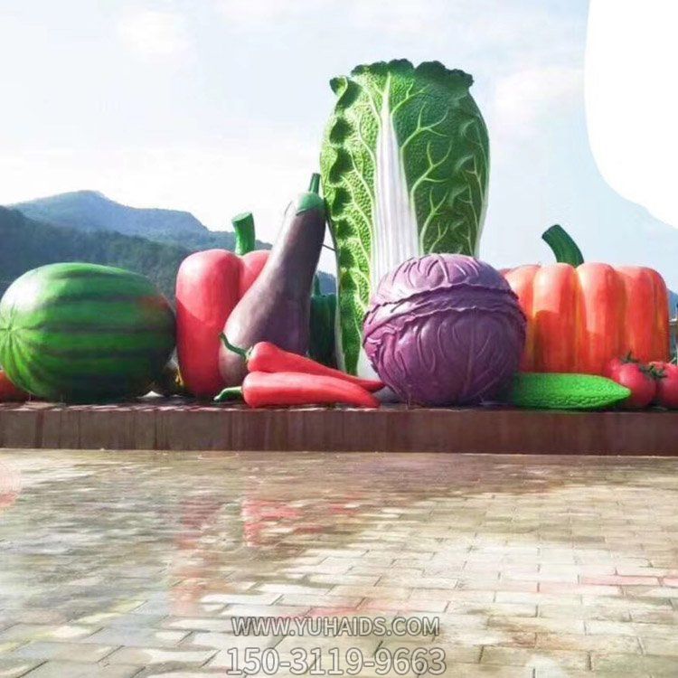 广场大型玻璃钢仿真蔬菜水果景观摆件雕塑