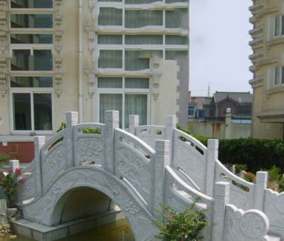 小区景观大理石拱桥雕塑