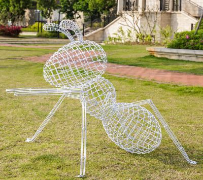 不锈钢镂空创意大型景观蚂蚁雕塑