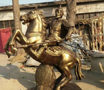 公园铜雕景观将军骑马雕塑