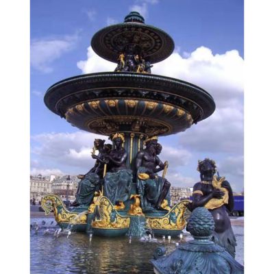 户外创意铜雕欧式喷泉雕塑