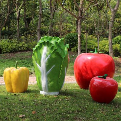 玻璃钢西红柿雕塑装饰 水果园林景观雕塑 