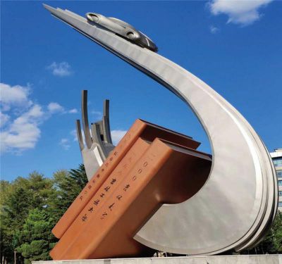 不锈钢创意公园创意书雕塑