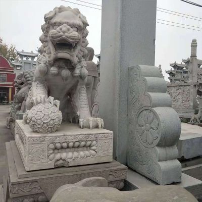 庭院大理石石雕大型狮子雕塑