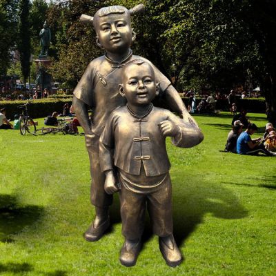 铸铜孩童小孩雕塑