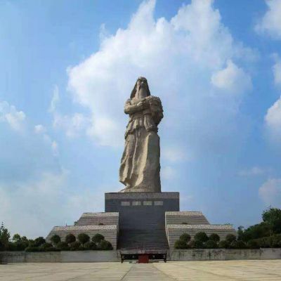 景区广场大型神农雕像汉白玉石雕塑像