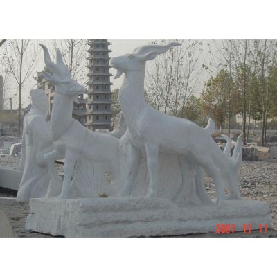 公园景观石雕动物雕塑