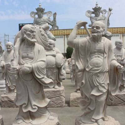户外公园大理石石雕十八罗汉雕塑摆件