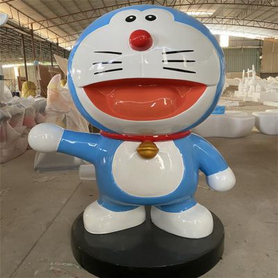 玻璃钢卡通哆啦A梦雕塑