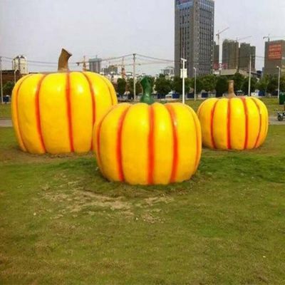 大型玻璃钢仿真农作物南瓜雕塑