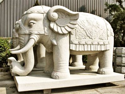 故宫门外大型景观摆件石雕大象雕塑