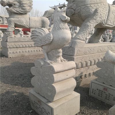 十二生肖鸡雕塑