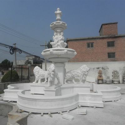 别墅小区工厂大型大理石石雕园林喷泉雕塑摆件