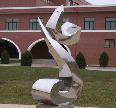 校园摆件个性抽象不锈钢海浪浪花雕塑