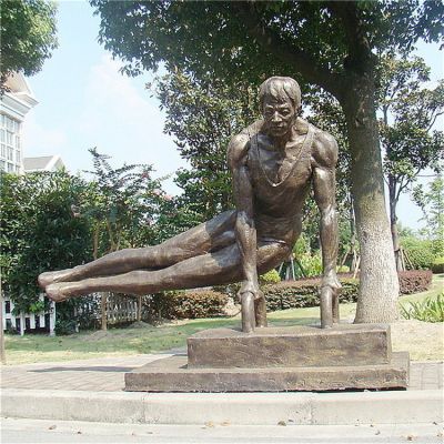 体操表演，铸铜体育运动人物雕塑