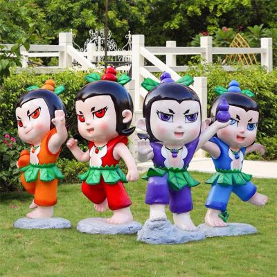 玻璃钢葫芦娃卡通动漫人物雕塑