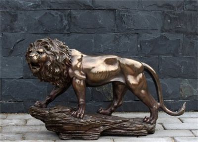 庭院门口大型铜雕狮子摆件