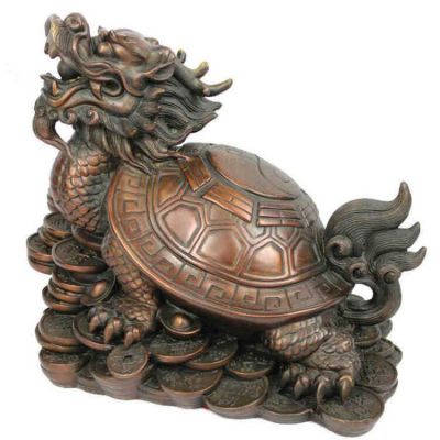 龙龟背葫芦雕塑 铸铜龙龟摆件
