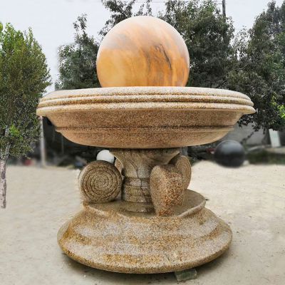 花岗岩电动风水球喷泉雕塑