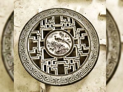 古建筑花园装饰透花窗