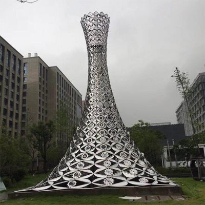 户外大型不锈钢创意景观摆件
