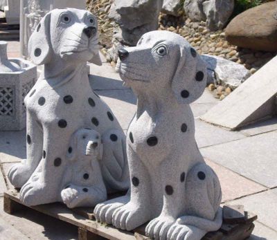 景区创意石雕斑点狗雕塑