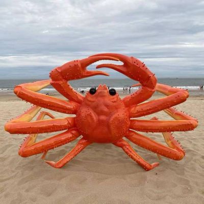 海边商店饭店大型玻璃钢螃蟹雕塑摆件