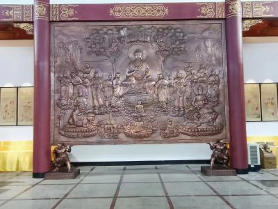 寺庙大型佛教主题文化浮雕墙