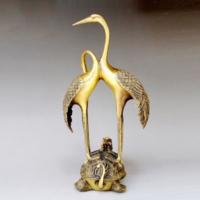 室内商厦工艺装饰品摆件铜雕仙鹤雕塑
