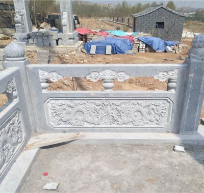 河道围栏户外石雕护栏雕塑