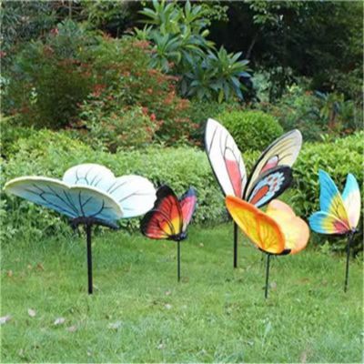 公园草坪玻璃钢仿真动物蝴蝶