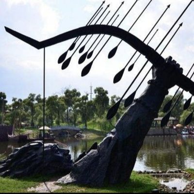 景区园林摆放大型创意射箭景观雕塑